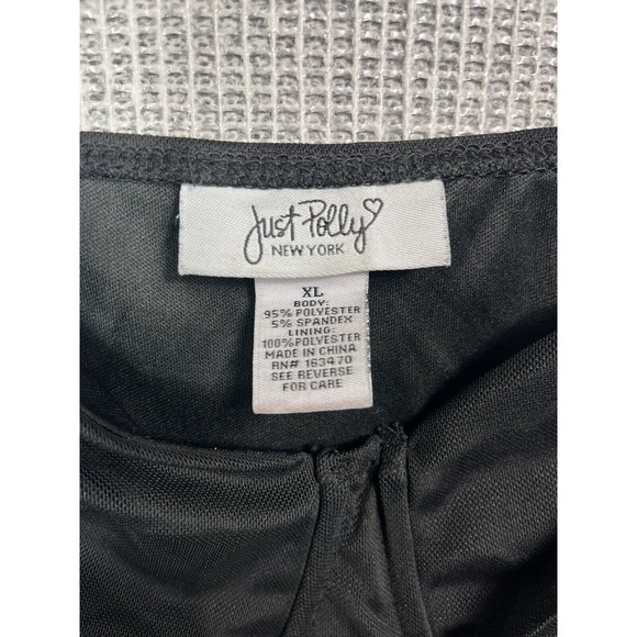 Black Y2K Mesh Ruched Bustier Blouse Spaghetti Strap Stretch XL - Picture 4 of 9